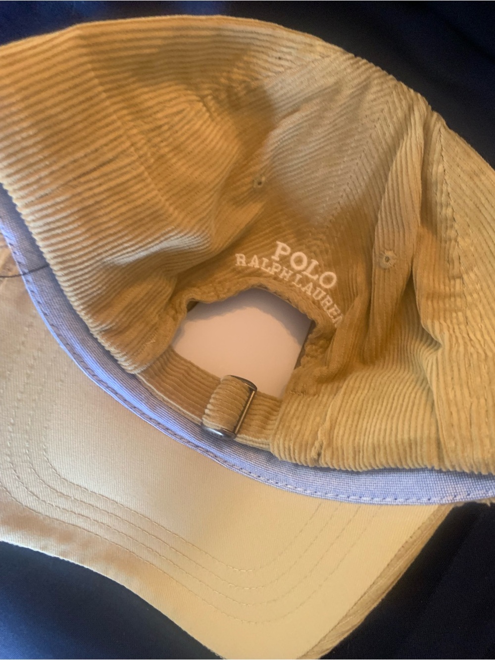 Ralph Lauren Corduroy Baseball Cap in Tan - Picture 5 of 8